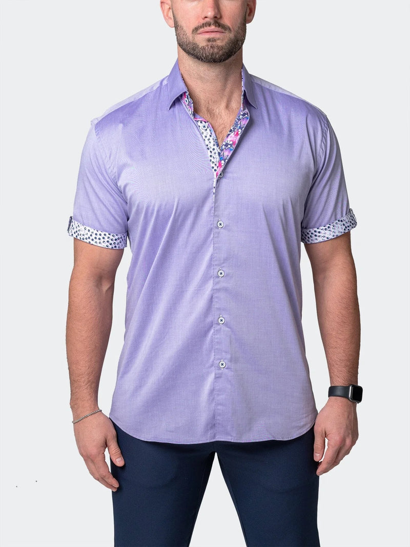 Solid Sheen SS Shirt - Purple