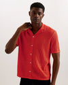 Short Sleeve Knit Shirt - Bright Orange