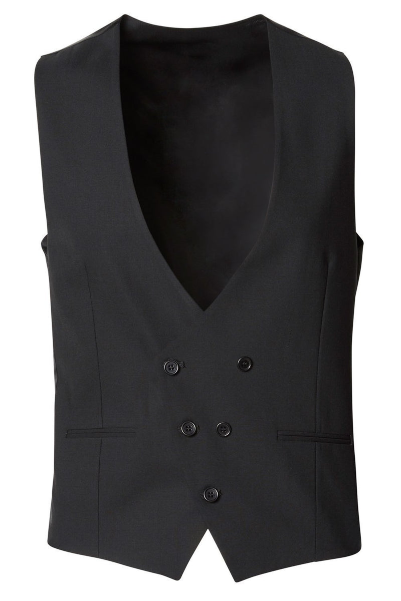Double Breasted Vest- Black