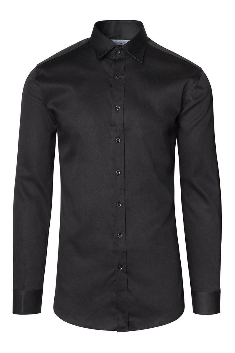 Italian Collar Dress Shirt - Black