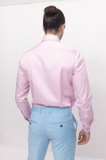 Spread Collar Dress Shirt- Pink