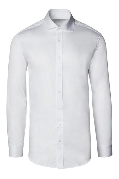 mens white spread collar dress shirt The Springer Solid White