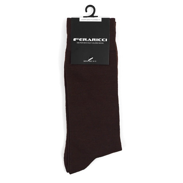 Solid Dress Socks - Brown