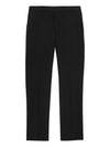 Italian Virgin Wool Peak Tuxedo with Satin Trim - Black