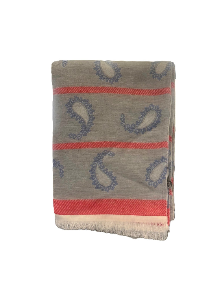 Printed Lightweight Scarf - Blue