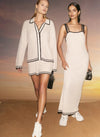 Waffle Knit Dress - Clay