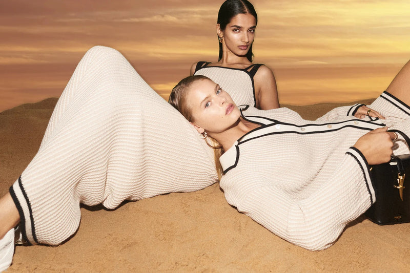 Waffle Knit Dress - Clay