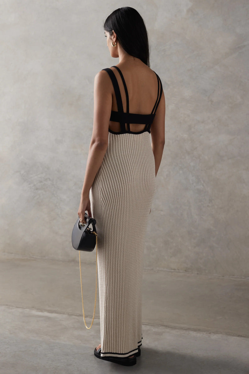 Waffle Knit Dress - Clay