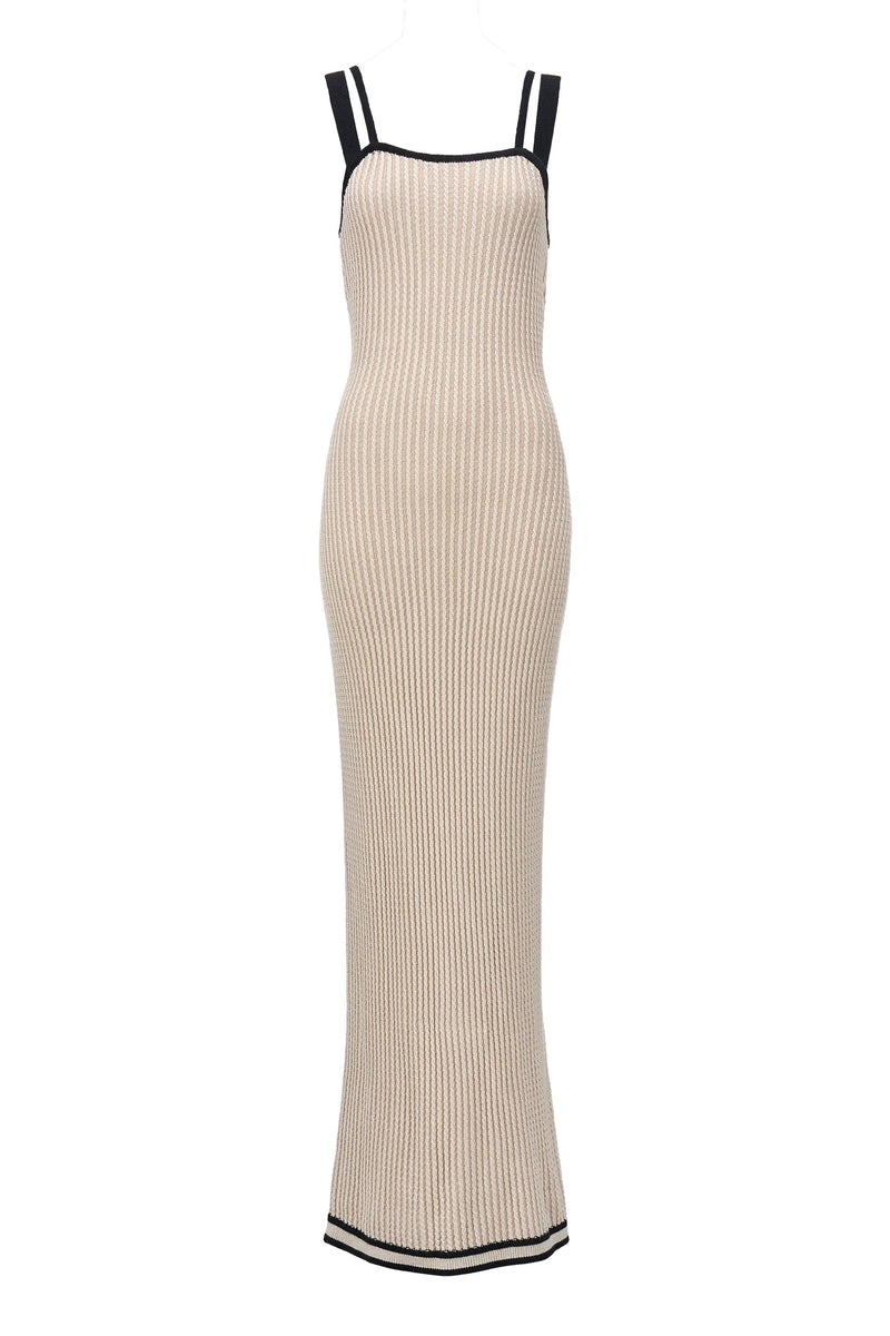 Waffle Knit Dress - Clay