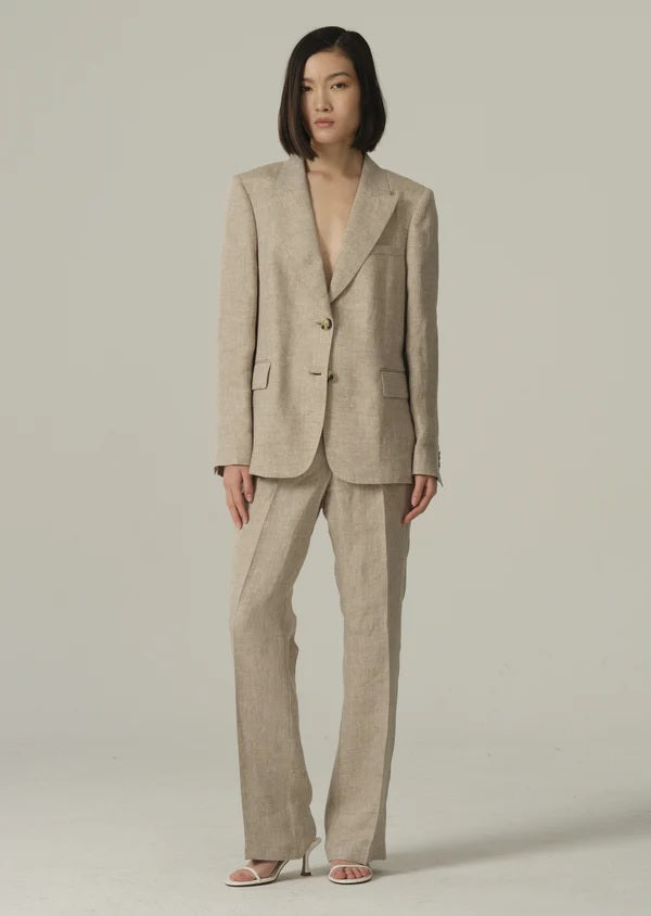 Italian Linen Blazer - Natural Cream