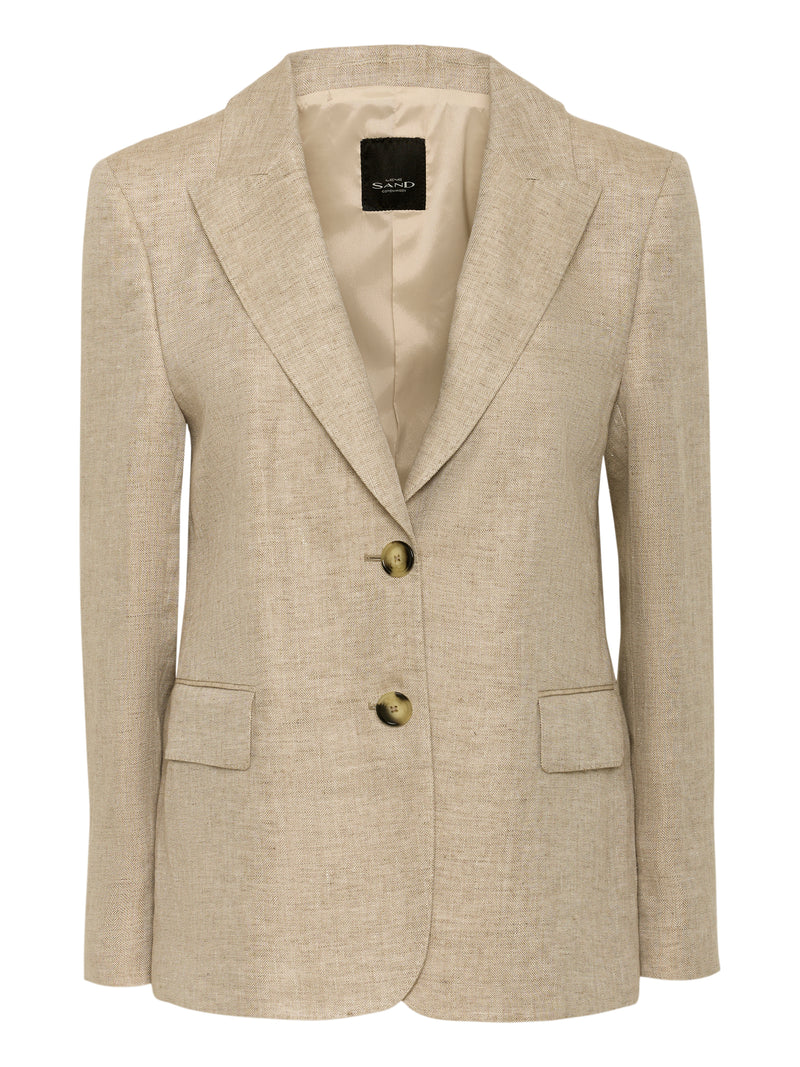 Italian Linen Blazer - Natural Cream