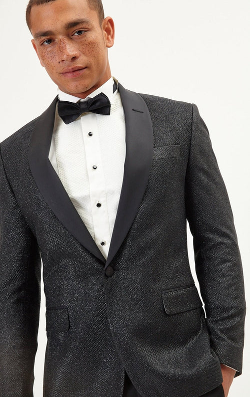 Sparkle Shawl Tuxedo - Black