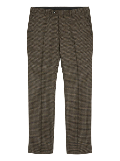 Superfine Wool Vichy Check Suit - Brown