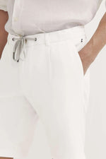 Cotton Linen Shorts - White