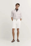 Cotton Linen Shorts - White