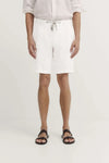Cotton Linen Shorts - White