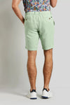 Cotton Linen Shorts with Drawstring - Turquoise