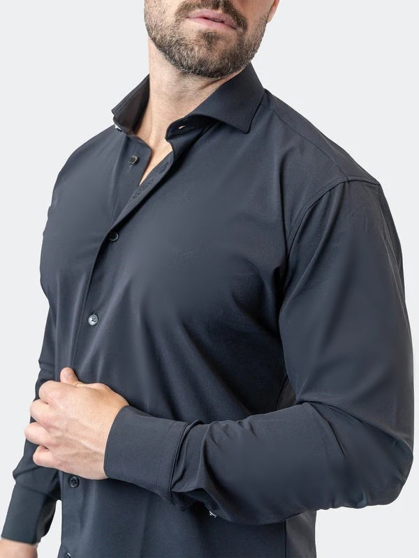 Performance Dressy Long Sleeve Shirt - Black