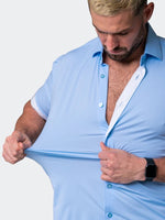 Solid Performance Short Sleeve Shirt - Light Blue