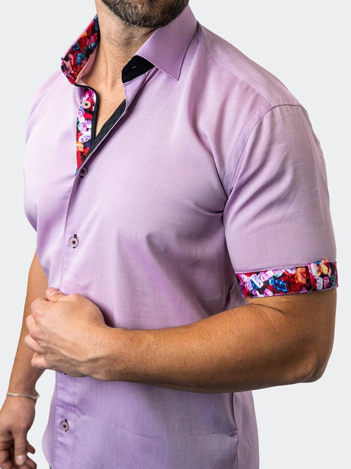 Solid Short Sleeve with Cuff - Purple