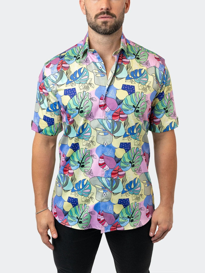 Tropical Leaves Short Sleeve Shirt - Multi