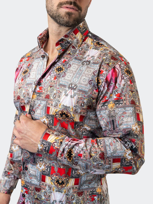 Ornate Print Long Sleeve Shirt - Multi