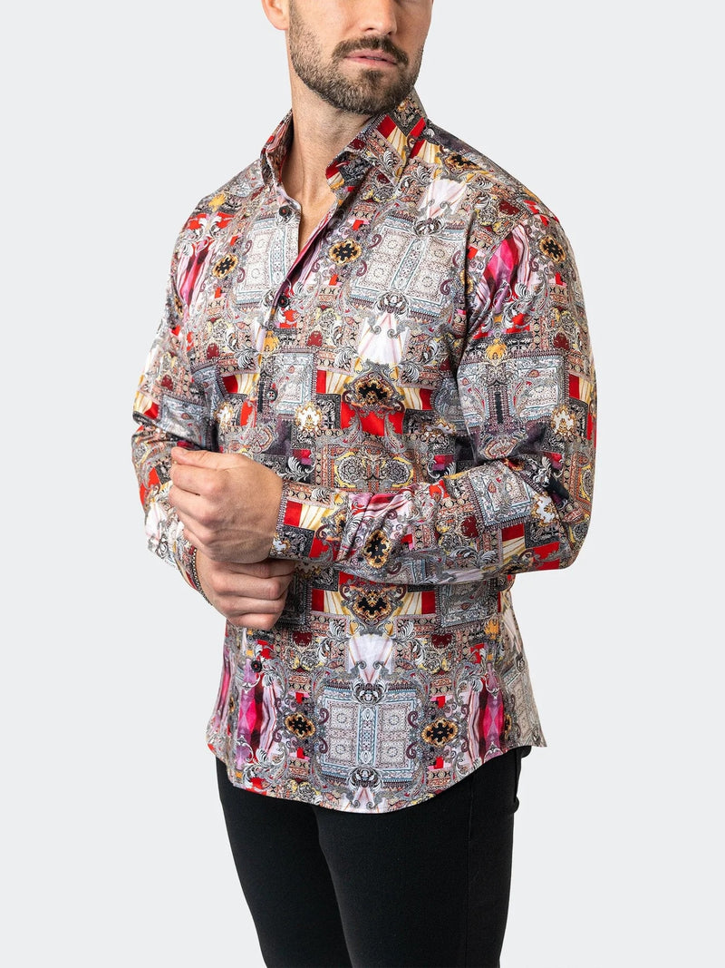 Ornate Print Long Sleeve Shirt - Multi