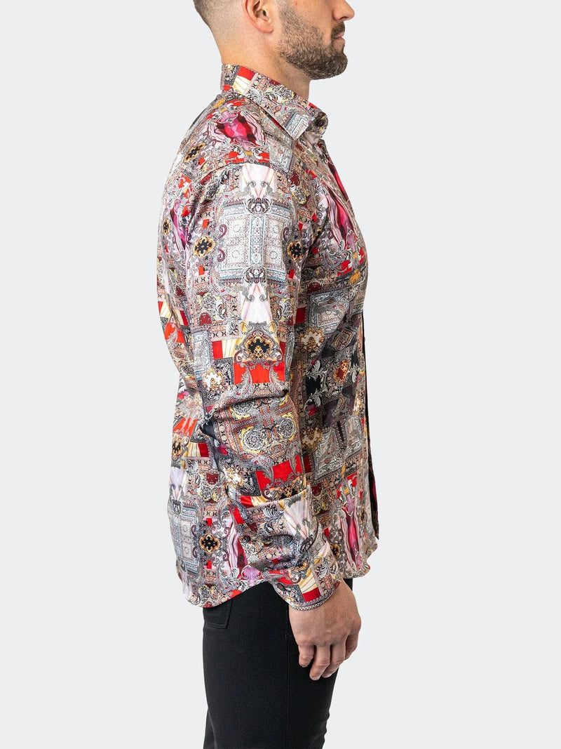 Ornate Print Long Sleeve Shirt - Multi