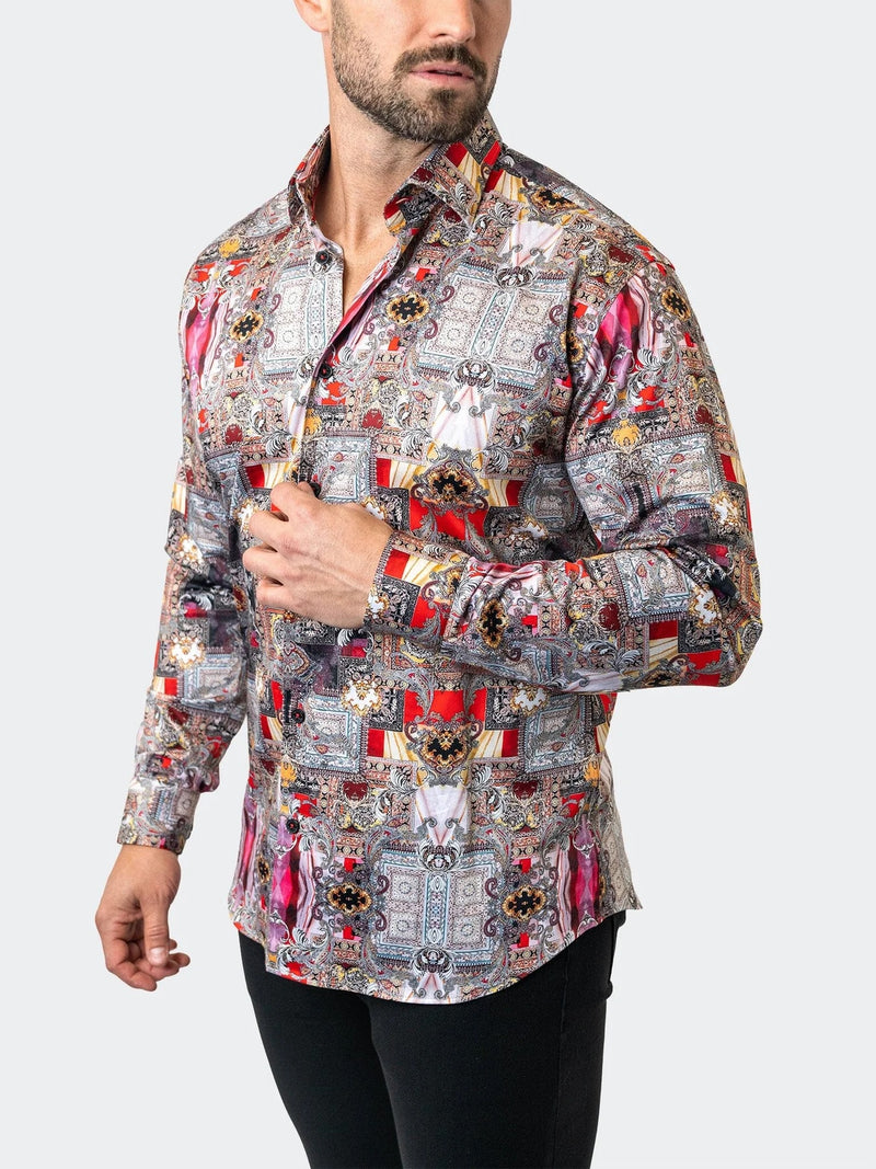 Ornate Print Long Sleeve Shirt - Multi