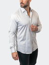 Prism Print Performance Stretch Long Sleeve Shirt - White