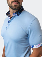 Dress Shirt Collar Polo with Cuffs - Blue