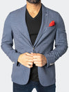 Unconstructed Stretch Blazer - Navy Circles