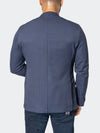 Unconstructed Stretch Pinstripes Blazer - Navy