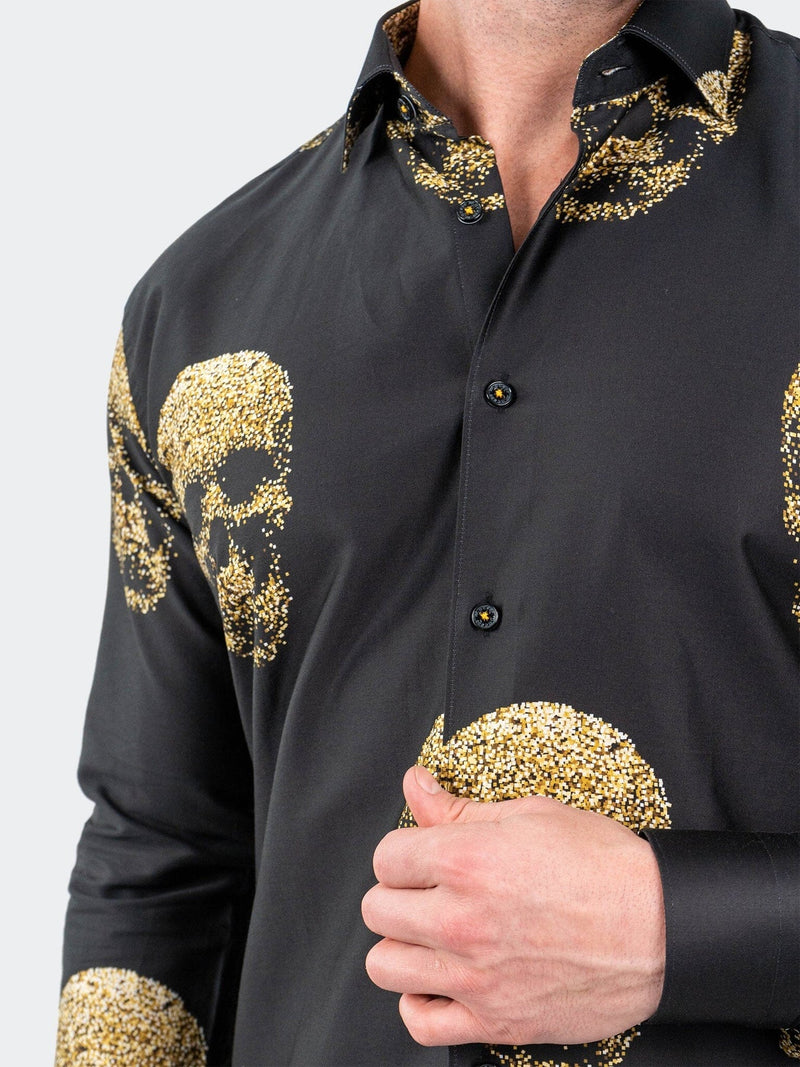 Gold Skull Long Sleeve Shirt - Black dolce MODA Gold Skull Long Sleeve Shirt - Black dolce MODA