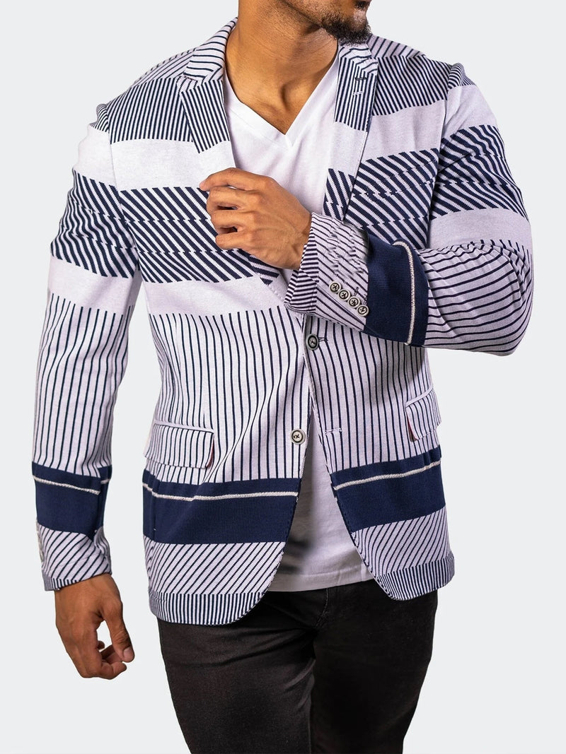 Unconstructed Knit Blazer - Navy