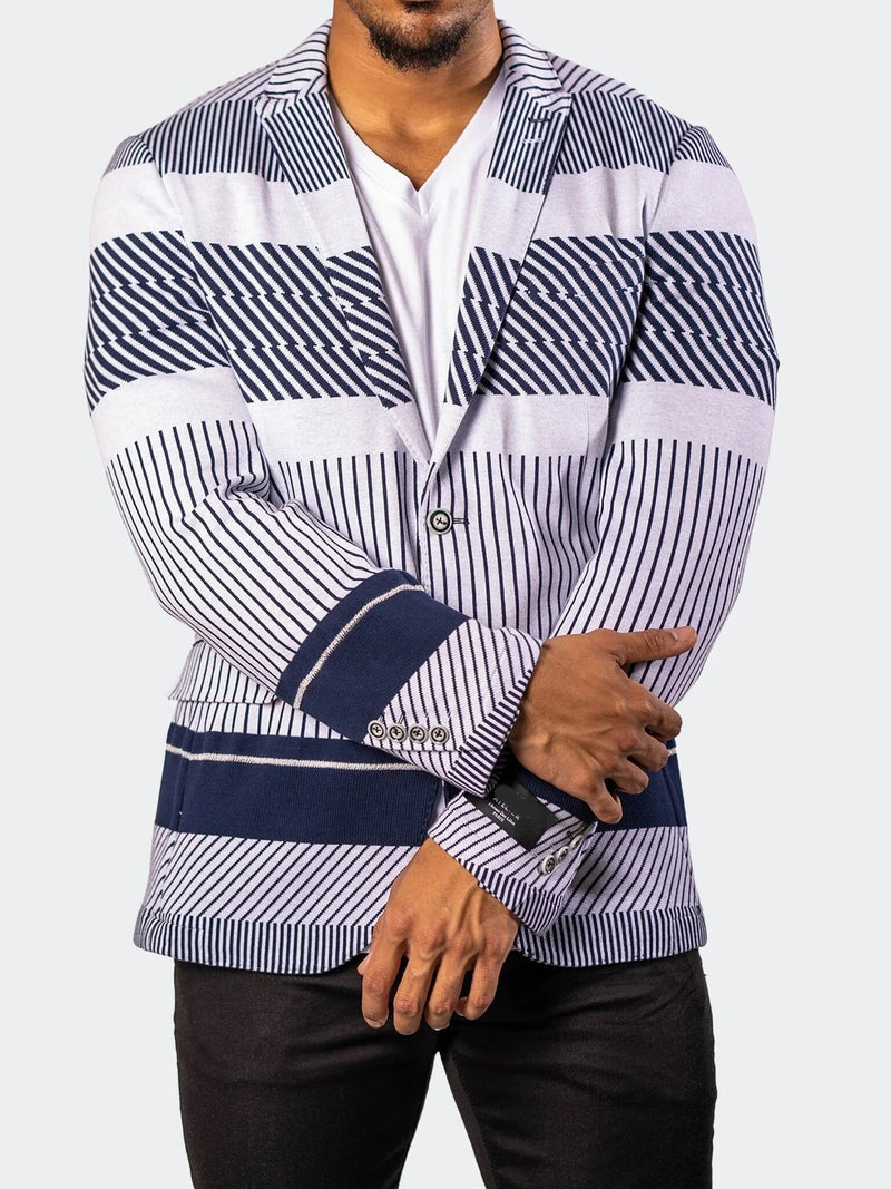 Unconstructed Knit Blazer - Navy