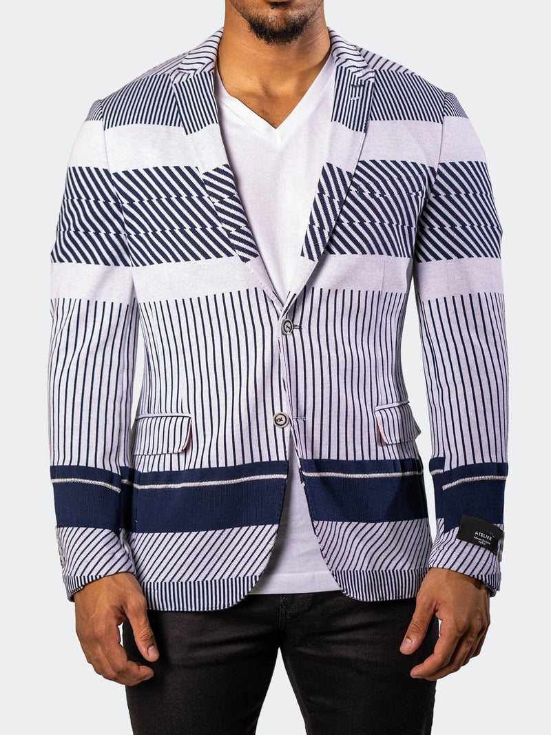 Unconstructed Knit Blazer - Navy