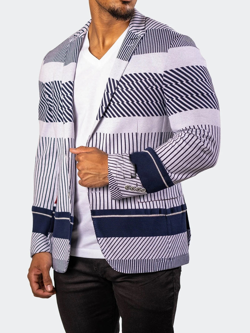 Unconstructed Knit Blazer - Navy