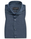 Modern Fit | Textured Long Sleeve Shirt - Dark Blue