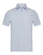 Printed Jersey Short Sleeve Polo - Light Blue