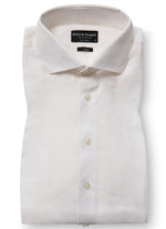 Modern Fit | Linen Long Sleeve Shirt - White