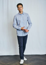 Modern Fit | Multi Dot Print Long Sleeve Shirt - Blue