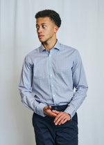 Modern Fit | Multi Dot Print Long Sleeve Shirt - Blue