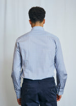 Modern Fit | Multi Dot Print Long Sleeve Shirt - Blue