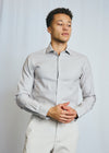 Slim Fit | Micro Check Long Sleeve Shirt - Sand
