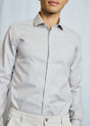 Slim Fit | Micro Check Long Sleeve Shirt - Sand