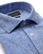 Modern Fit | Cotton Linen Shirt - Blue