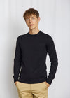 Extrafine Merino Wool Crewneck Sweater - Black