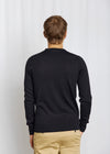 Extrafine Merino Wool Crewneck Sweater - Black