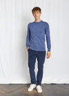 Extrafine Merino Wool Crewneck Sweater - Ocean